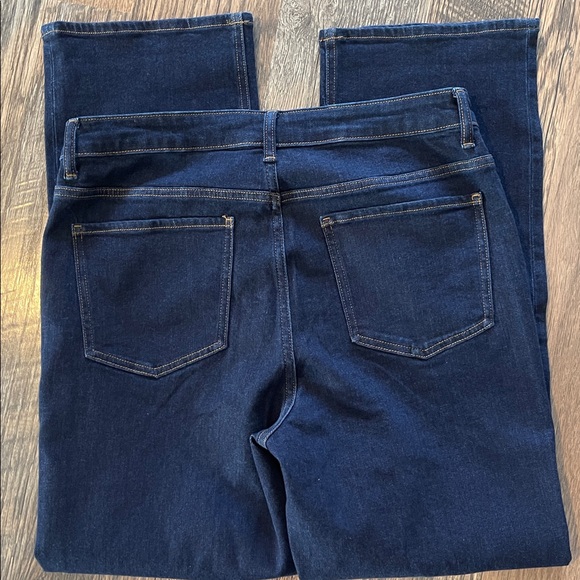 Quince Bella Stretch Straight 30” Jeans Dark Rinse 32 - Picture 3 of 6